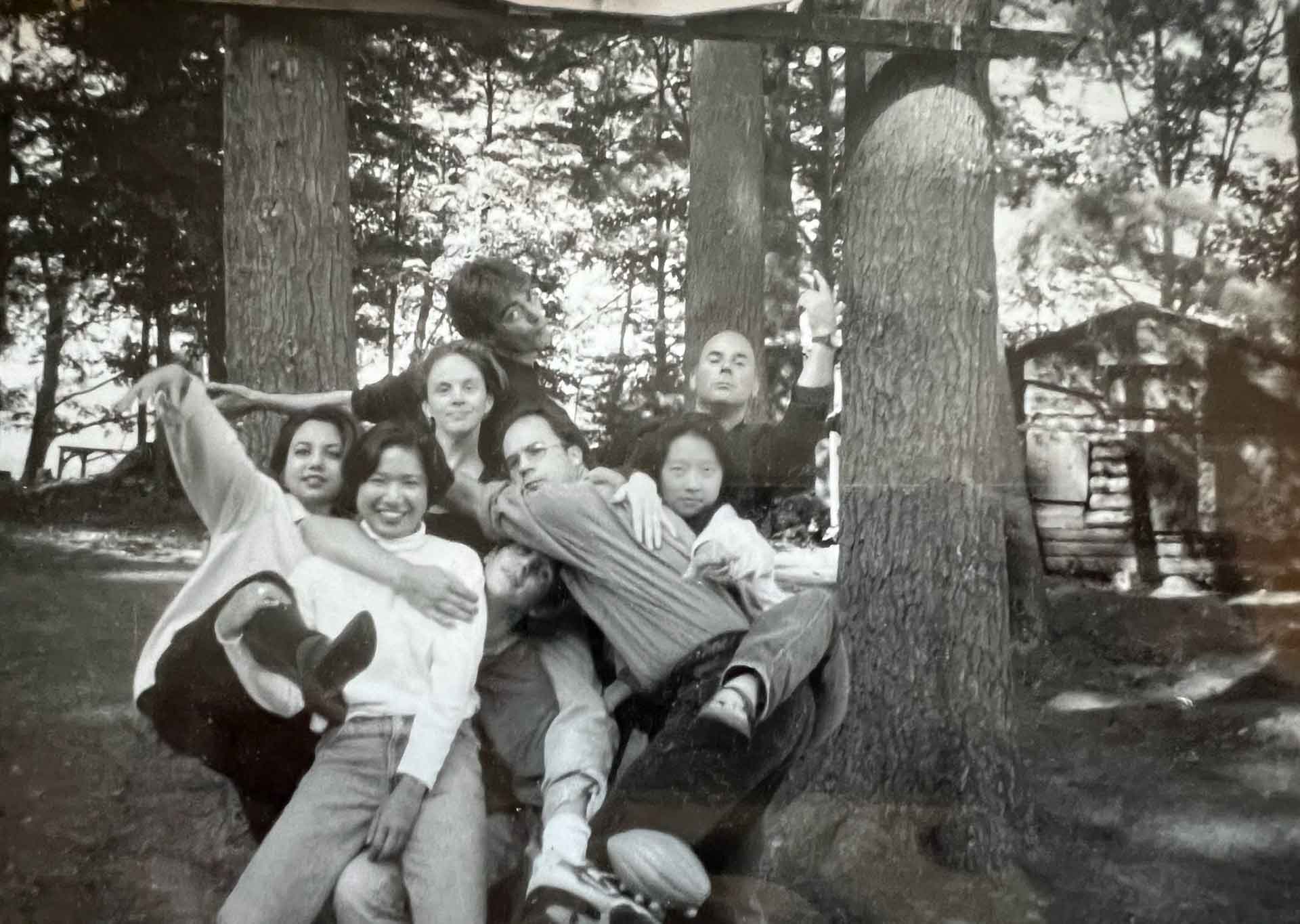 Point CounterPoint History A group of people posing for a photo, capturing a moment in history.